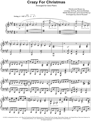 Crazy for Christmas by Lindsey Stirling feat. Bonnie McKee - Sheet Music
