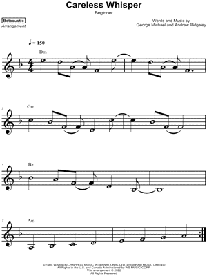 Careless Whisper [beginner]