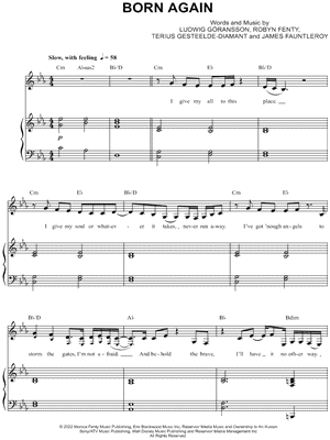 Born Again by Rihanna - Sheet Music