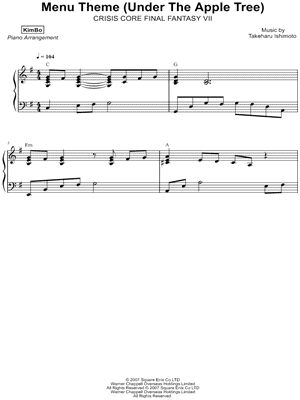 Crisis Core Theme - Under the Apple Tree