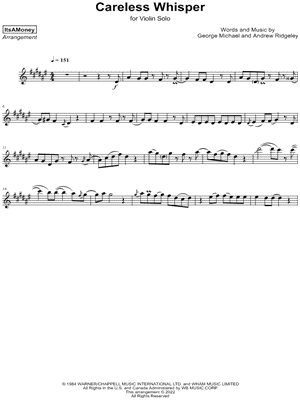 Careless Whisper by ItsAMoney - Sheet Music
