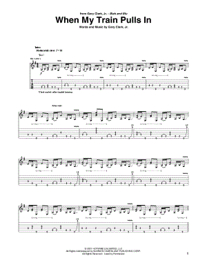 When My Train Pulls In by Gary Clark Jr. - Sheet Music