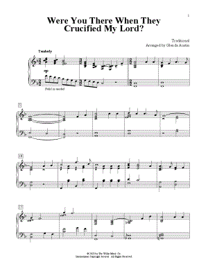 Were You There When They Crucified My Lord? by Glenda Austin - Sheet Music
