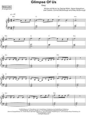 Glimpse of Us [easy]