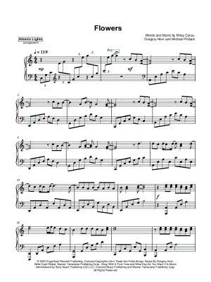 Flowers by Atlantic Lights - Sheet Music