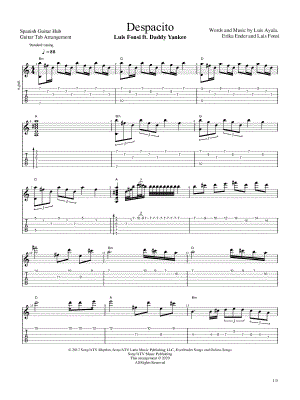 Despacito by Spanish Guitar Hub - Sheet Music