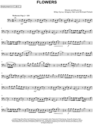 Flowers - Bass Clef Instrument