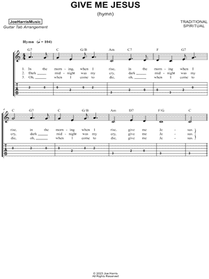 Give Me Jesus by Joe Harris - Sheet Music