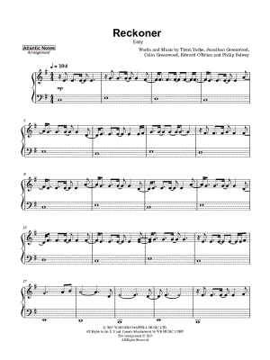 Reckoner [easy] by Atlantic Lights - Sheet Music