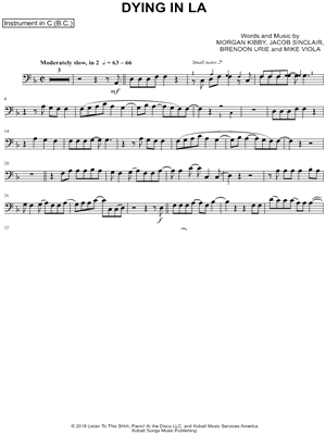 Dying in LA - Bass Clef Instrument
