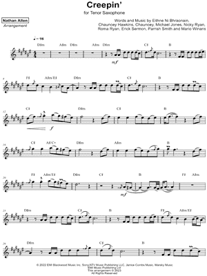 Creepin' by Nathan Allen - Sheet Music