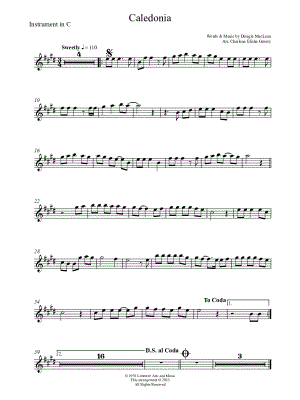 Caledonia by Charlene Elisha Gregory - Sheet Music