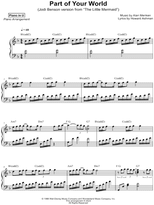 Part of Your World by Piano in U - Sheet Music