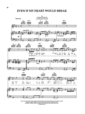 Even If My Heart Would Break by Kenny G & Aaron Neville - Sheet Music