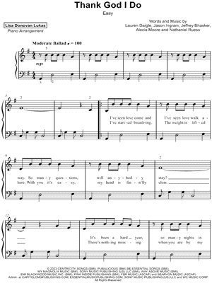 Thank God I Do [easy]