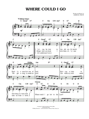Where Could I Go? by Elvis Presley - Sheet Music