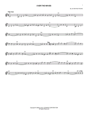 Over the Waves by Juventino Rosas - Sheet Music
