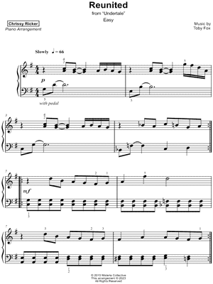 Reunited [easy] by Chrissy Ricker - Sheet Music
