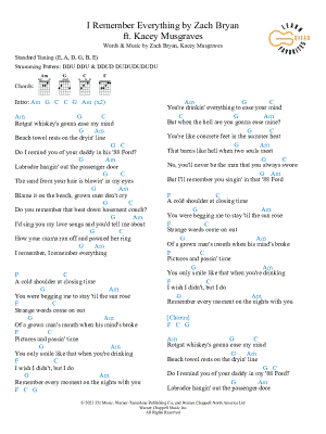 I Remember Everything by Learn Guitar Favorites - Sheet Music