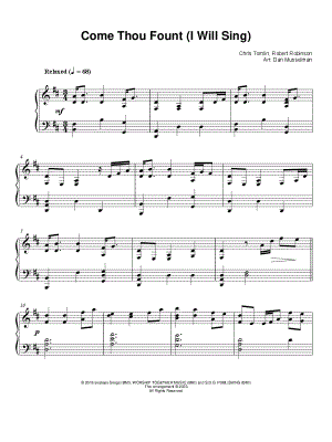 Come Thou Fount (I Will Sing) [simplified]