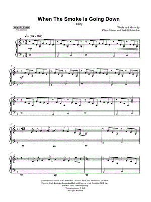When the Smoke Is Going Down [easy] by Atlantic Lights - Sheet Music