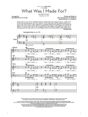 What Was I Made for? by Billie Eilish - Sheet Music