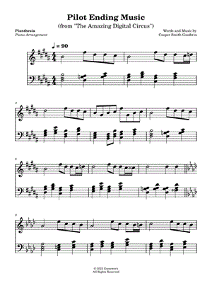 Pilot Ending Music (The Amazing Digital Circus) by Pianthesia - Sheet Music