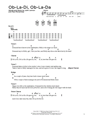 Ob-La-Di, Ob-La-Da by The Beatles - Sheet Music