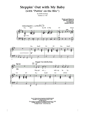 Steppin' Out with My Baby (with Puttin' on the Ritz) by Mark Hayes - Sheet Music