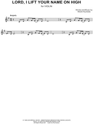 Lord, I Lift Your Name on High