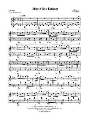 Music Box Dancer by Jazzassin - Sheet Music