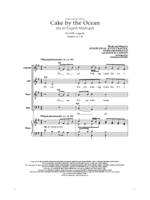 Cake by the Ocean (As an English Madrigal)