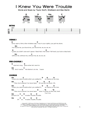 I Knew You Were Trouble