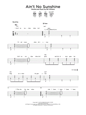 Ain't No Sunshine