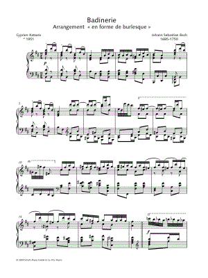 Badinerie by Cyprien Katsaris - Sheet Music