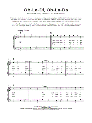 Ob-La-Di, Ob-La-Da by The Beatles - Sheet Music