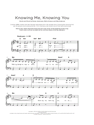 Knowing Me, Knowing You