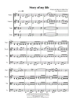 Story of My Life by Bojana Jovanovic - Sheet Music