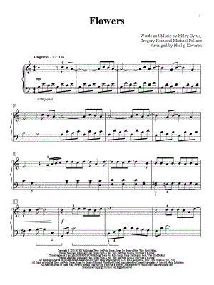 Flowers by Phillip Keveren - Sheet Music