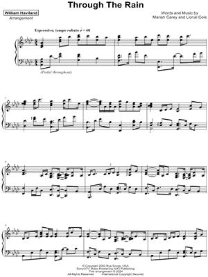 Through the Rain by William Haviland - Sheet Music