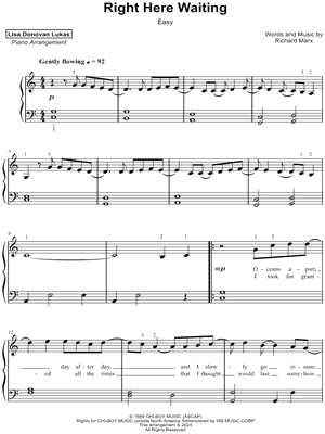 Right Here Waiting [easy]