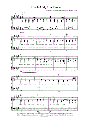 There Is Only One Name by Mission House - Sheet Music