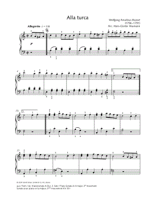 Piano Sonata No. 11 in A Major, K. 331: III. Rondo Alla Turca [theme]