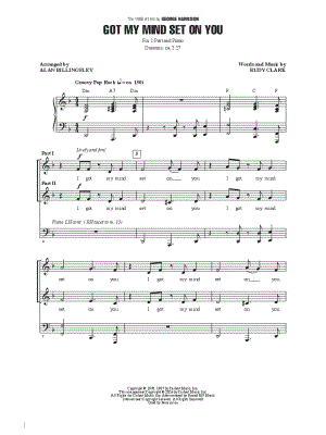 Got My Mind Set on You by George Harrison - Sheet Music
