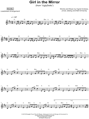 Girl in the Mirror by KimBo - Sheet Music