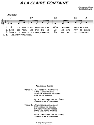 A la claire fontaine