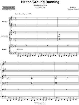 Hit the Ground Running [easy] by Jennifer Eklund - Sheet Music