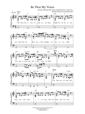 Be Thou My Vision by The Spirituals - Sheet Music