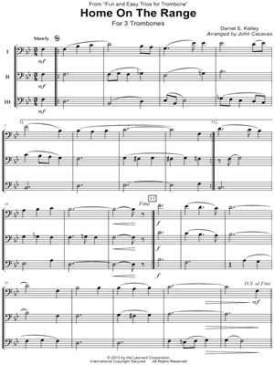 Home on the Range - Trombone Trio