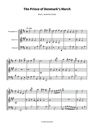 The Prince of Denmark's March - Brass Trio